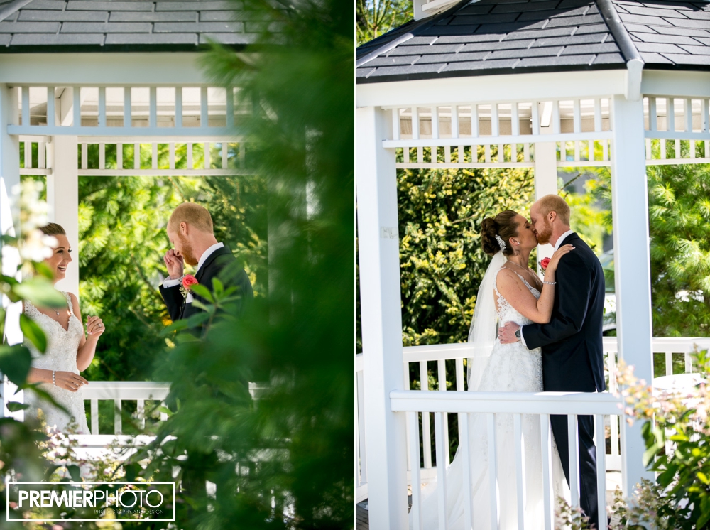 Magical and intimate wedding first look | Hilton, Northbrook IL