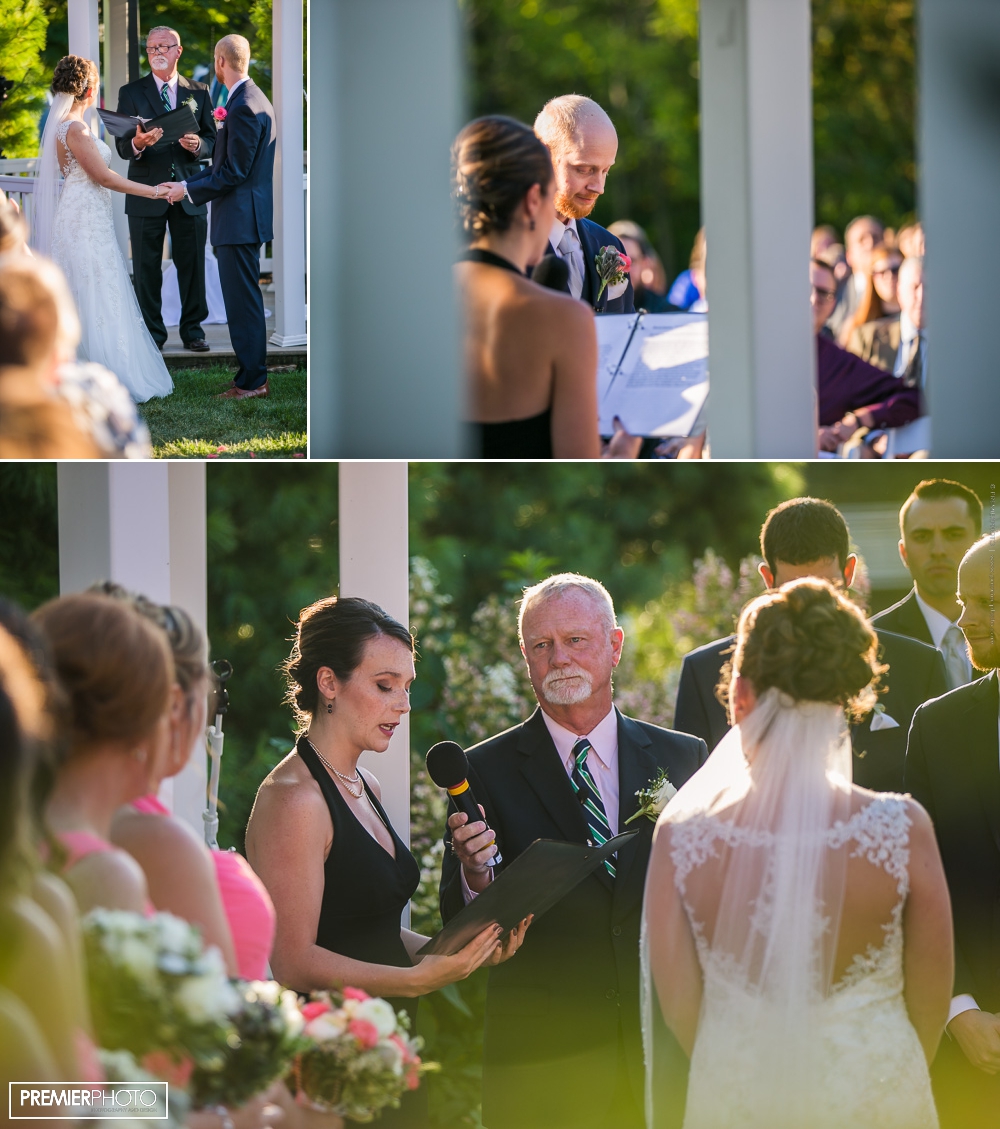 vows reading - exceptional and elegant outdoor wedding ceremony