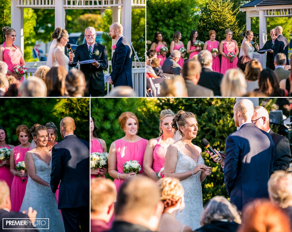 ring exchanbe - exceptional and elegant outdoor wedding ceremony