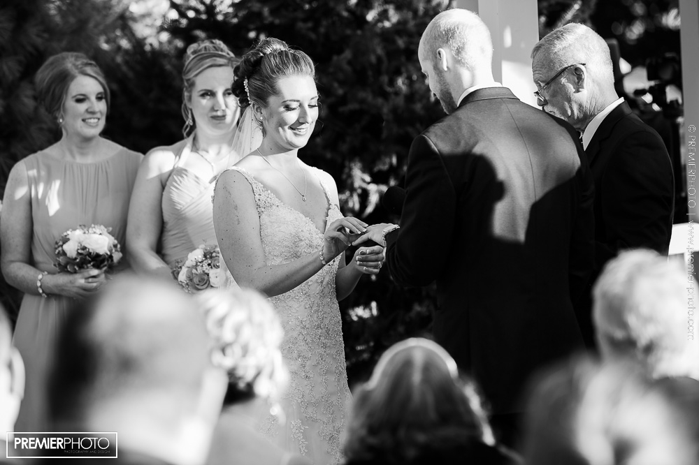 Exceptional outdoor ceremony in black and white by Premier Photo