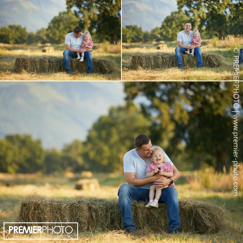 Family photo session outdoors with gorgeous mountain backdrop by #PremierPhoto